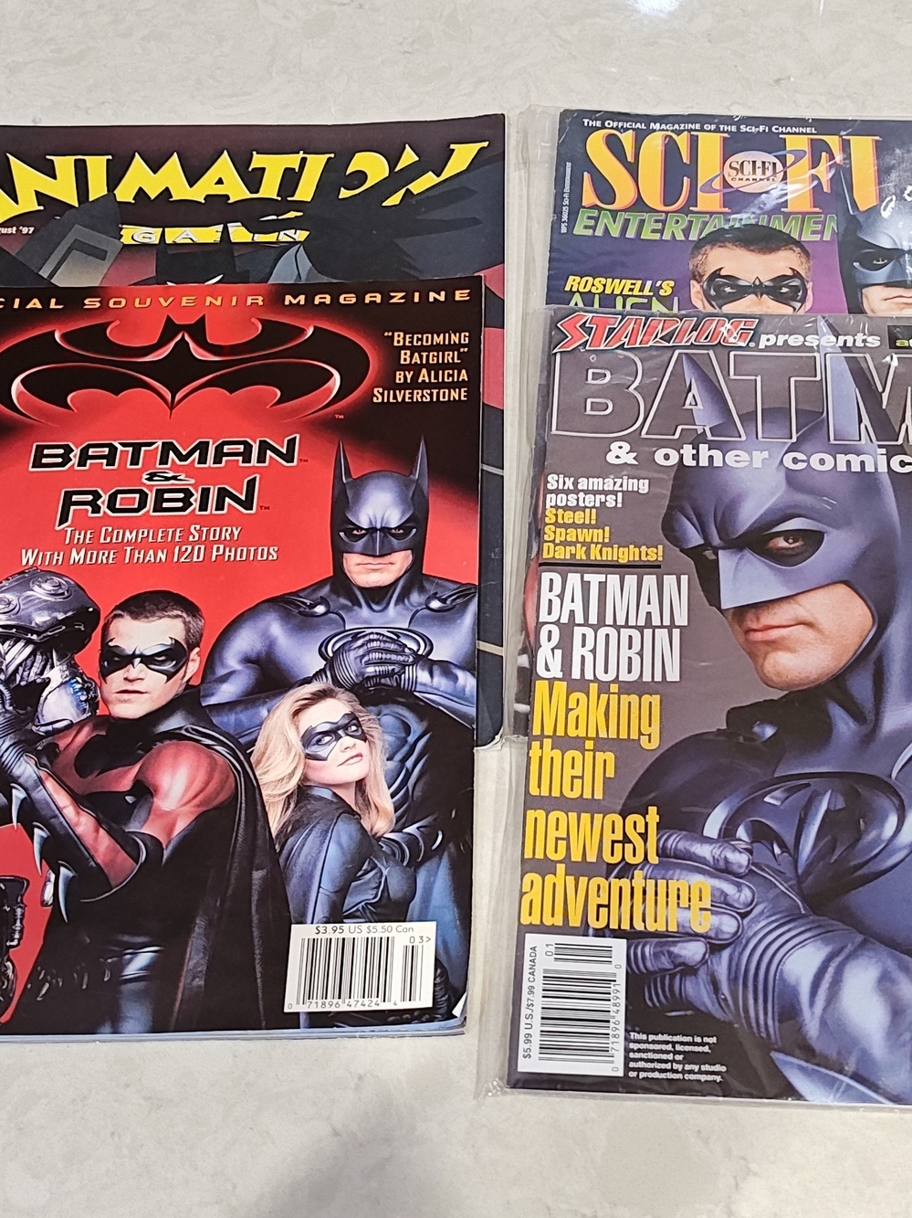 Vintage Batman & Robin Collector Magazines - Red, Lot Of 4